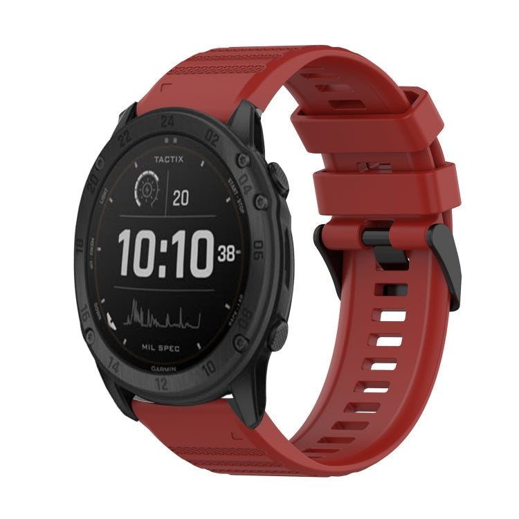 Watch Band – Silicone (26mm) #3 For Garmin Tactix Delta Red