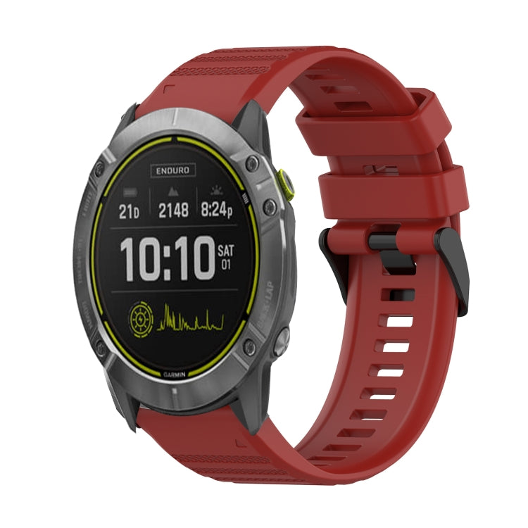 Watch Band – Silicone (26mm) #2 For Garmin Enduro Red