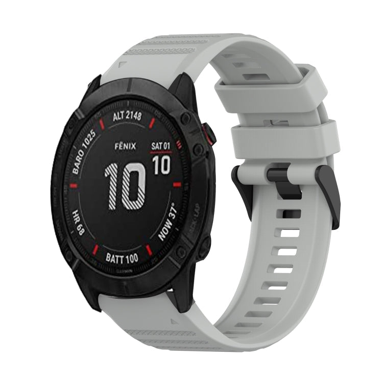 Watch Band – Silicone (26mm) #2 For Garmin Fenix 6X Grey