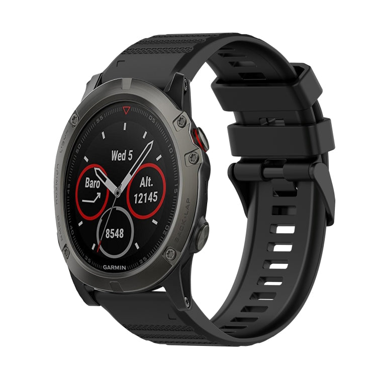 Watch Band – Silicone (26mm) #6 For Garmin Fenix 5X Sapphire Black