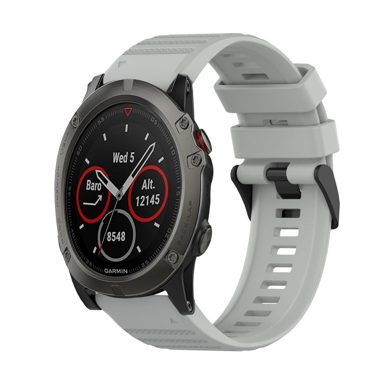 Watch Band – Silicone (26mm) #6 For Garmin Fenix 5X Sapphire Grey