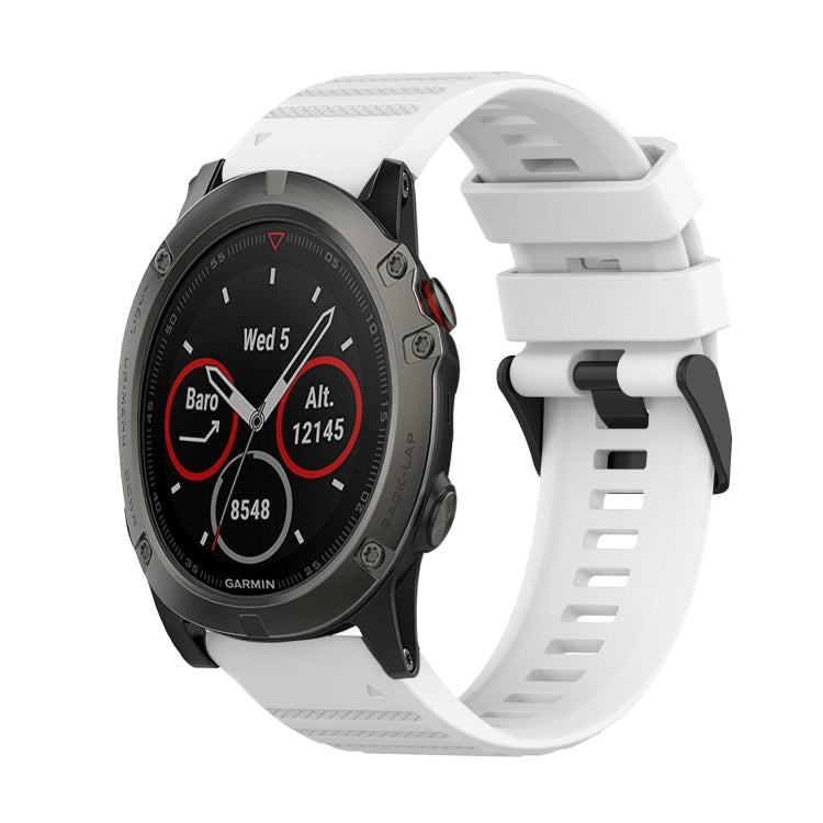 Watch Band – Silicone (26mm) #6 For Garmin Fenix 5X Plus White