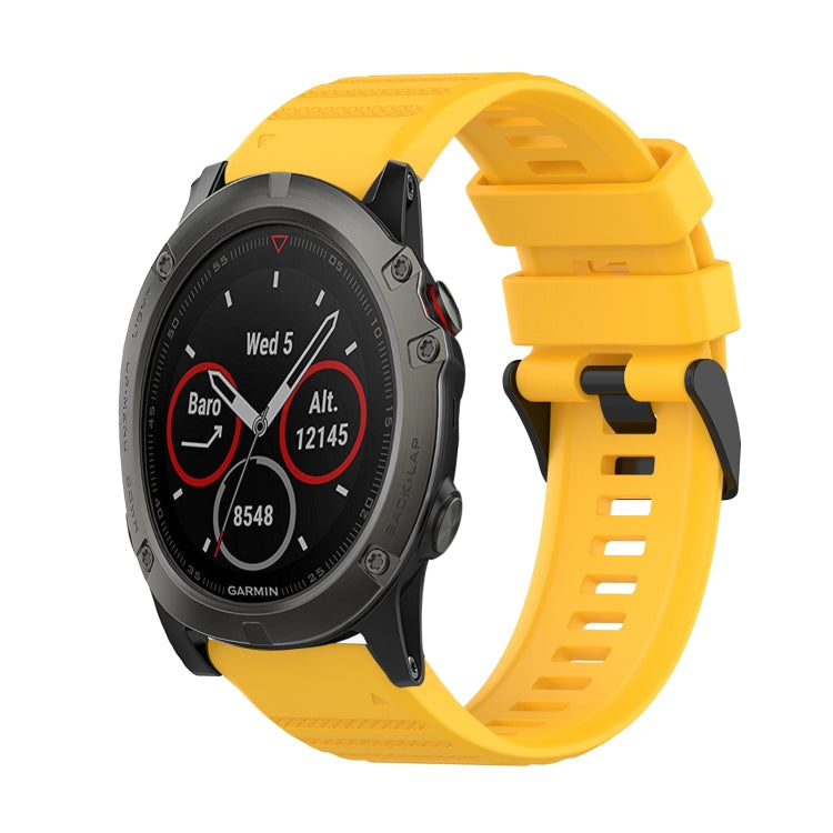 Watch Band – Silicone (26mm) #6 For Garmin Fenix 5X Plus Yellow