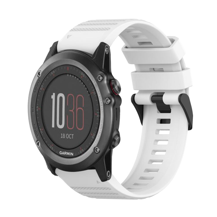 Watch Band – Silicone (26mm) #4 For Garmin Fenix 3 White