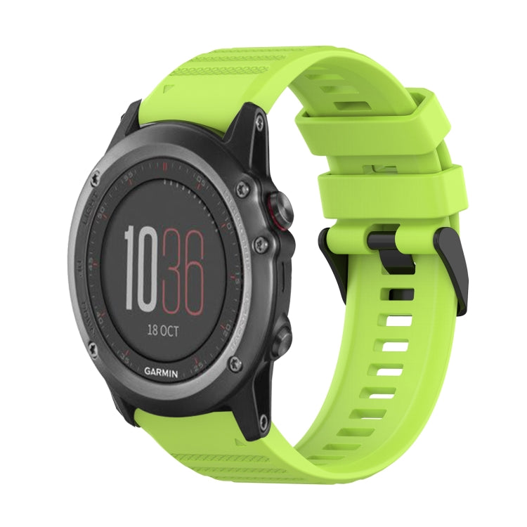 Watch Band – Silicone (26mm) #4 For Garmin Fenix 3 Lime Green
