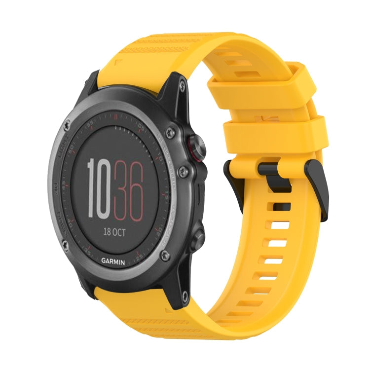 Watch Band – Silicone (26mm) #4 For Garmin Fenix 3 Yellow