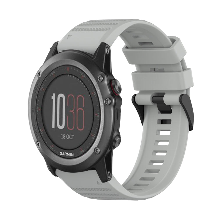 Watch Band – Silicone (26mm) #4 For Garmin Fenix 3 Grey