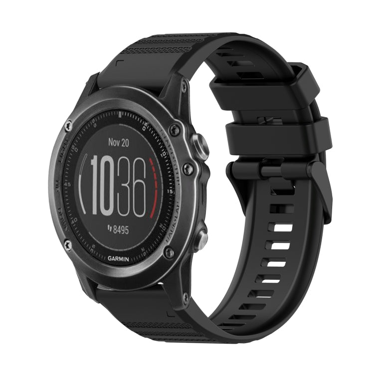 Watch Band – Silicone (26mm) #4 For Garmin Fenix 3 HR Black