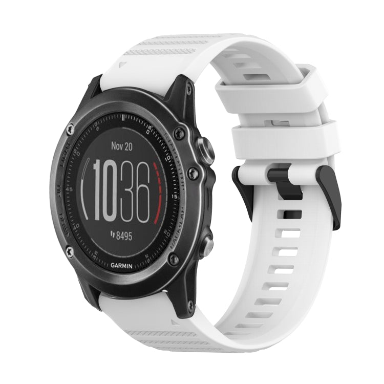 Watch Band – Silicone (26mm) #4 For Garmin Fenix 3 Sapphire White
