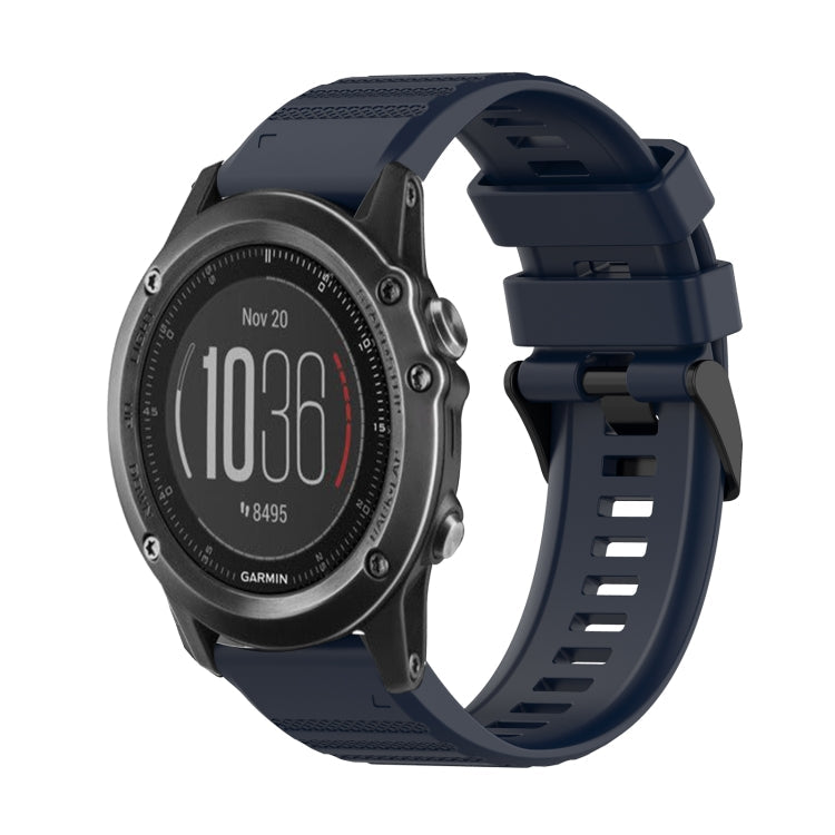 Watch Band – Silicone (26mm) #4 For Garmin Fenix 3 Sapphire Navy Blue