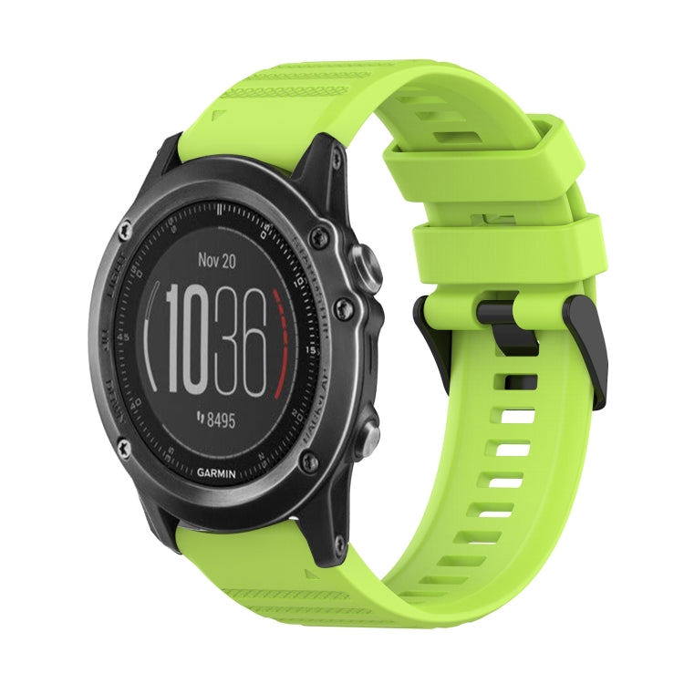 Watch Band – Silicone (26mm) #4 For Garmin Fenix 3 Sapphire Lime Green
