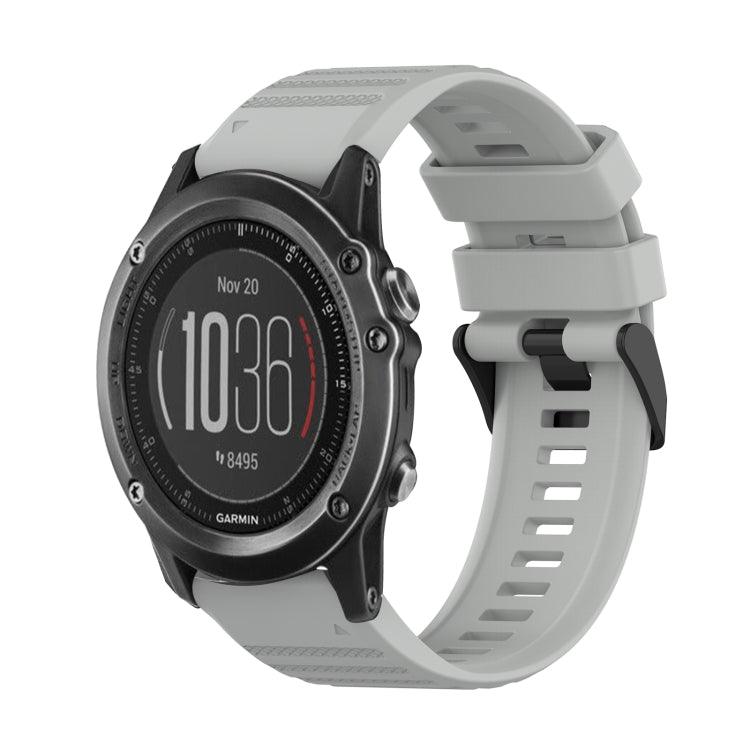 Watch Band – Silicone (26mm) #4 For Garmin Fenix 3 Sapphire Grey
