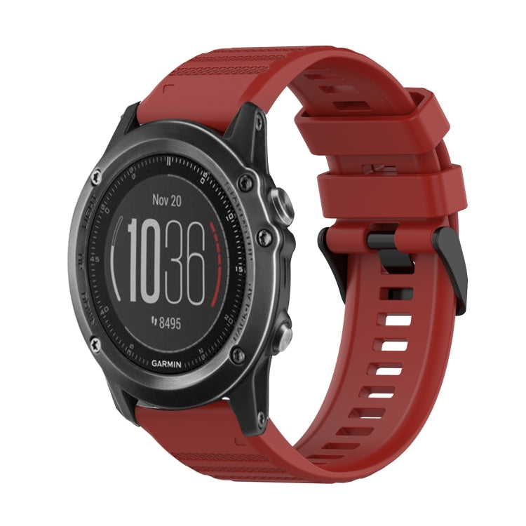 Watch Band – Silicone (26mm) #4 For Garmin Fenix 3 Sapphire Red