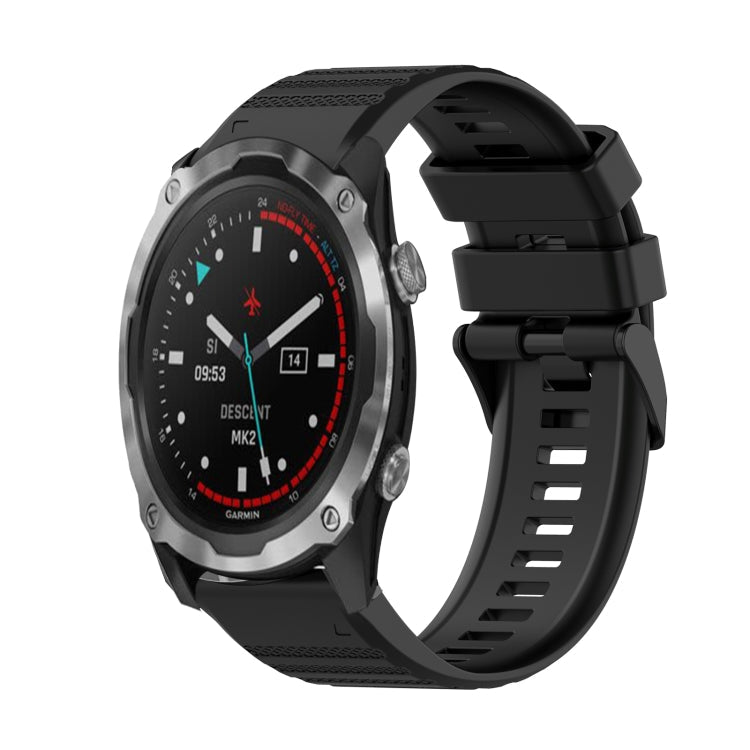 Watch Band – Silicone (26mm) #5 For Garmin Descent MK 2 Black