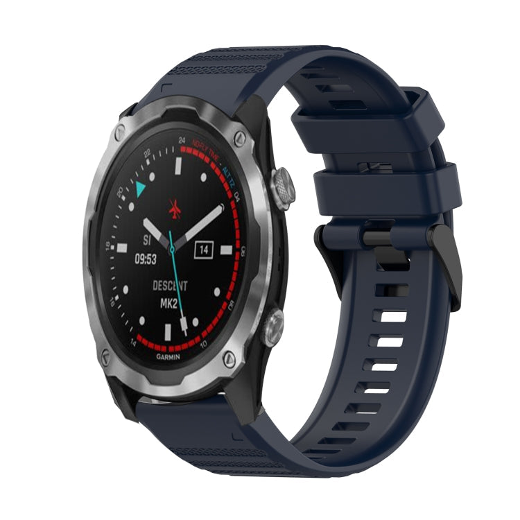 Watch Band – Silicone (26mm) #5 For Garmin Descent MK 2 Navy Blue