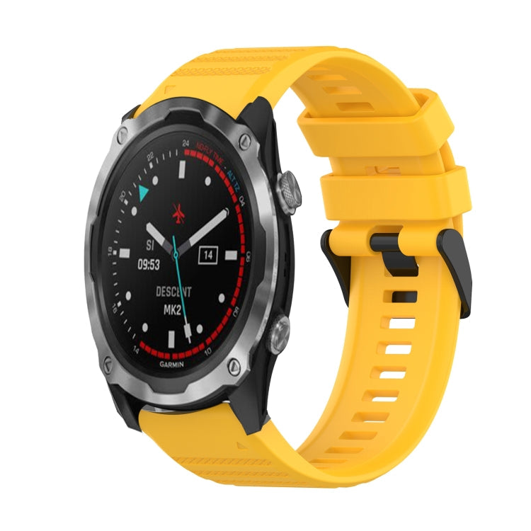 Watch Band – Silicone (26mm) #5 For Garmin Descent MK 2 Yellow