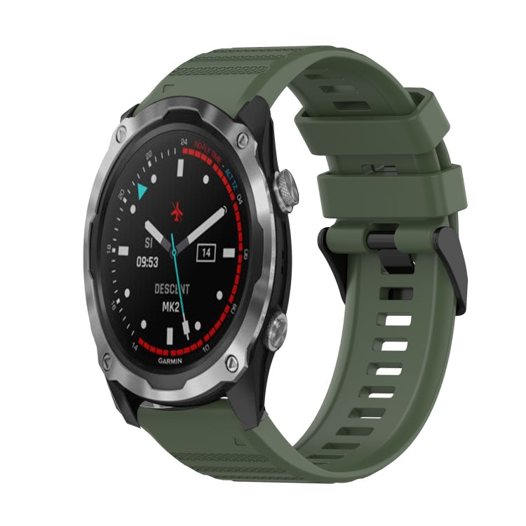 Watch Band – Silicone (26mm) #5 For Garmin Descent MK 2 Army Green