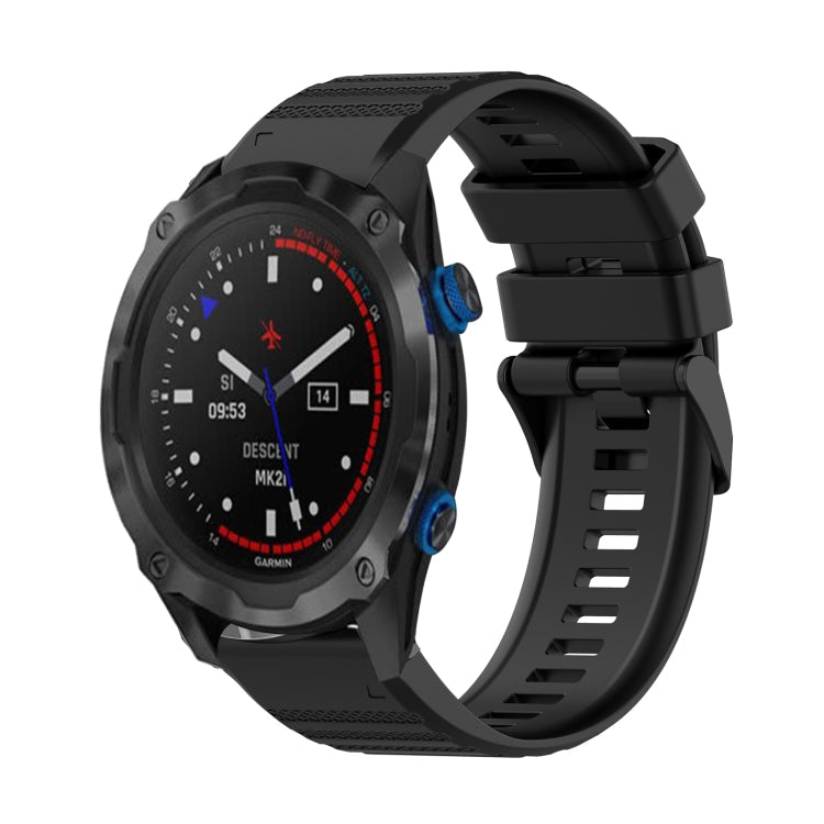 Watch Band – Silicone (26mm) #5 For Garmin Descent MK 2i Black