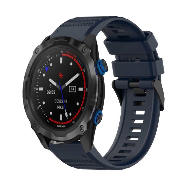 Watch Band – Silicone (26mm) #5 For Garmin Descent MK 2i Navy Blue