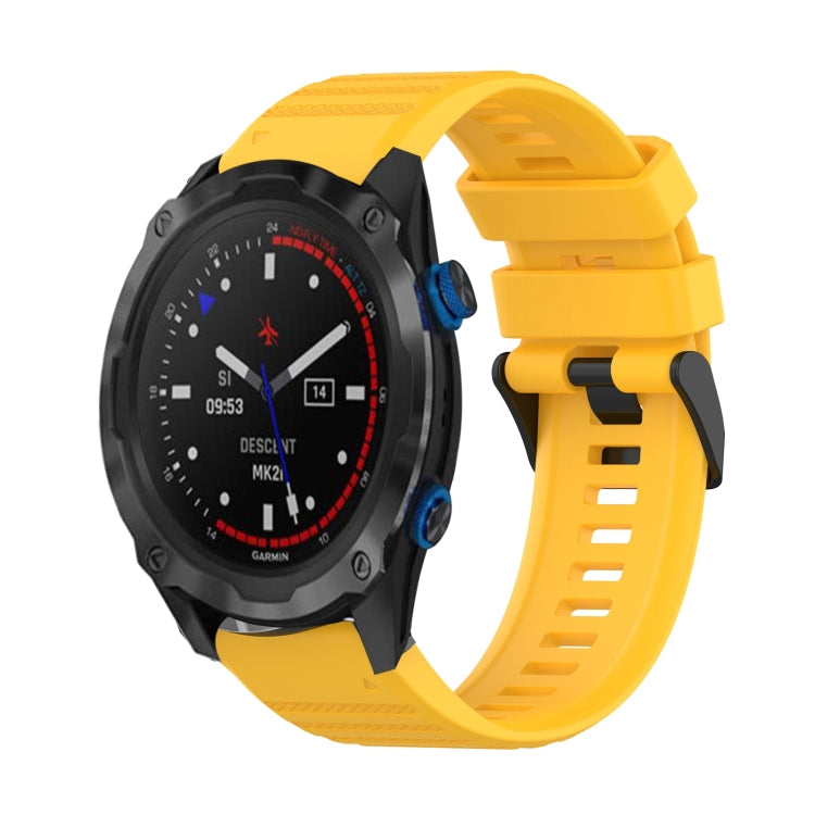 Watch Band – Silicone (26mm) #5 For Garmin Descent MK 2i Yellow