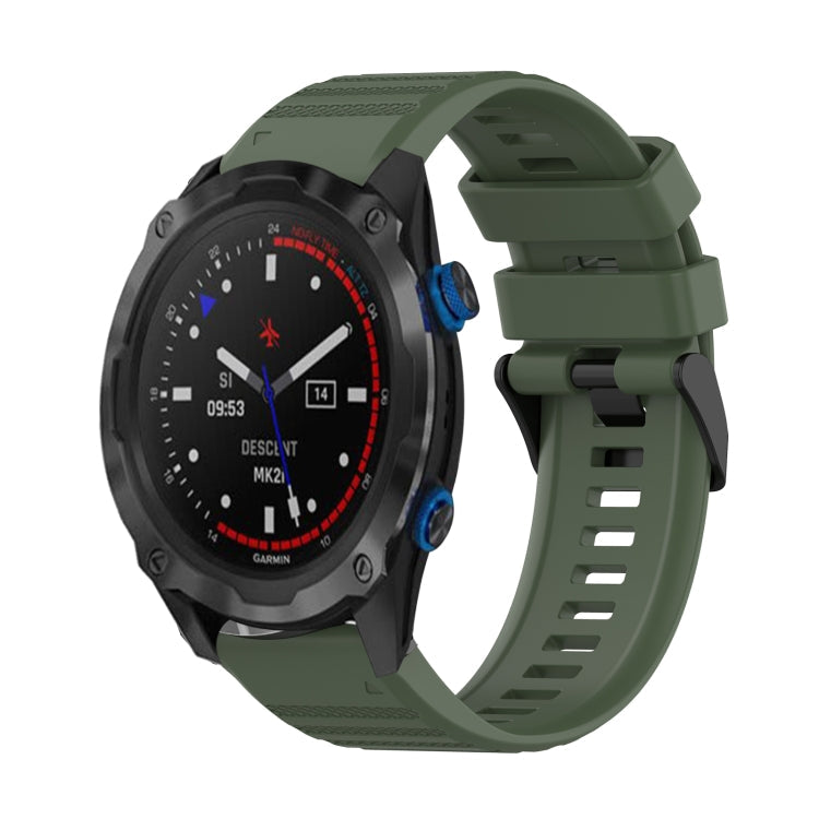 Watch Band – Silicone (26mm) #5 For Garmin Descent MK 2i Army Green