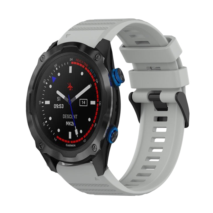 Watch Band – Silicone (26mm) #5 For Garmin Descent MK 2i Grey