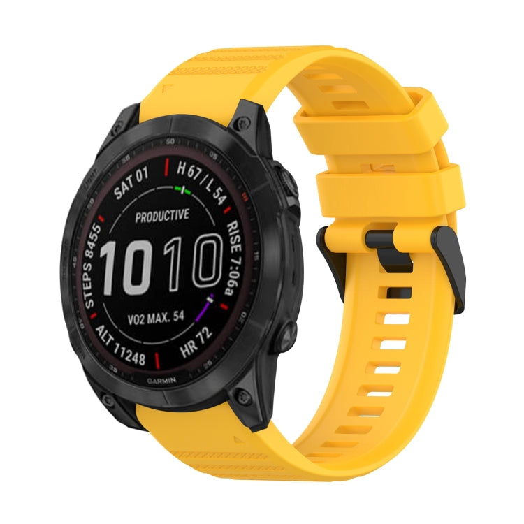 Watch Band – Silicone (22mm) #4 For Garmin Fenix 7 Yellow