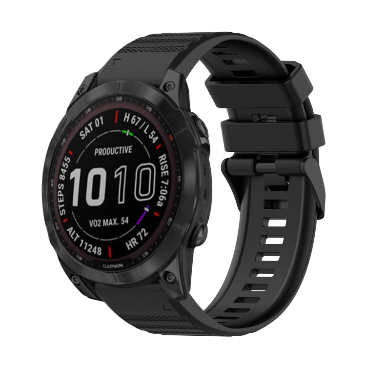 Watch Band – Silicone (22mm) #4 For Garmin Fenix 7 Solar Black