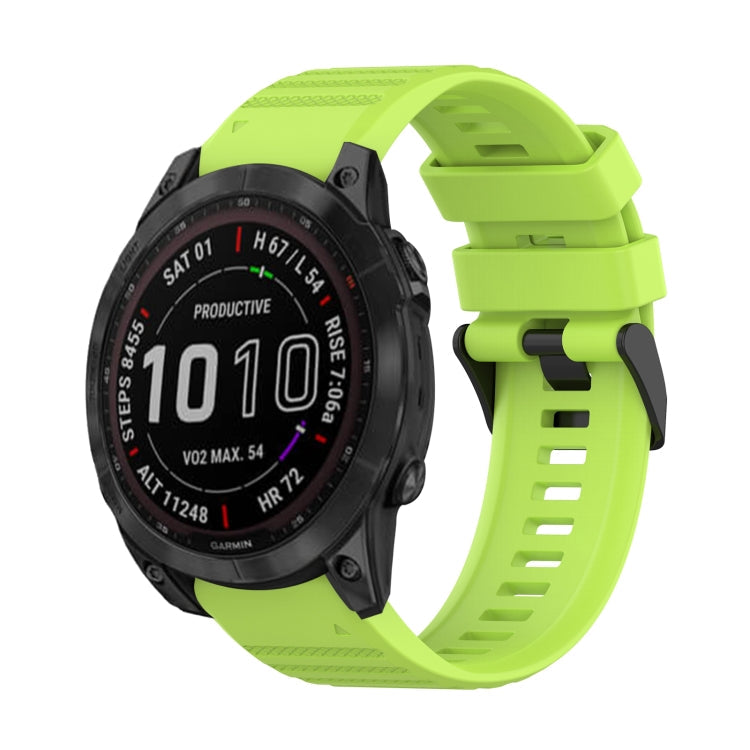 Watch Band – Silicone (22mm) #4 For Garmin Fenix 7 Sapphire Solar Lime Green