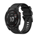 22mm Horizontal Texture Silicone Watch Band with Removal Tool, For Garmin Fenix 6 Pro GPS, For Garmin Fenix 6 Sapphire GPS, For Garmin Fenix 5 For Garmin Fenix 6 Pro GPS Black