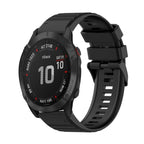 22mm Horizontal Texture Silicone Watch Band with Removal Tool, For Garmin Fenix 6 Pro GPS, For Garmin Fenix 6 Sapphire GPS, For Garmin Fenix 5 For Garmin Fenix 6 Pro GPS Black