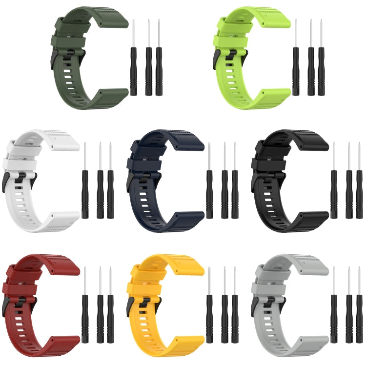 22mm Horizontal Texture Silicone Watch Band with Removal Tool, For Garmin Fenix 6 Pro GPS, For Garmin Fenix 6 Sapphire GPS, For Garmin Fenix 5