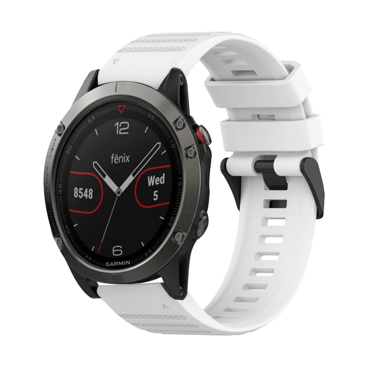 Watch Band – GPS, Silicone (22mm) #2 For Garmin Fenix 5 White
