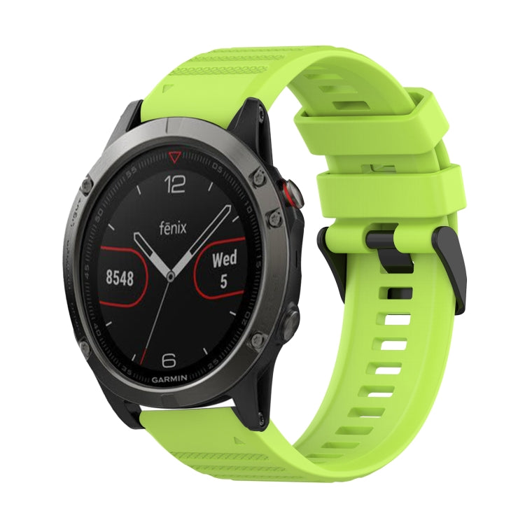 Watch Band – GPS, Silicone (22mm) #2 For Garmin Fenix 5 Lime Green