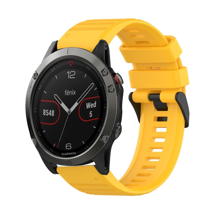 Watch Band – GPS, Silicone (22mm) #2 For Garmin Fenix 5 Yellow