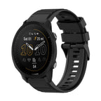 22mm Horizontal Texture Silicone Watch Band with Removal Tool, For Garmin Forerunner 955, For Garmin Forerunner 945, For Garmin Forerunner 935 For Garmin Forerunner 955 Black