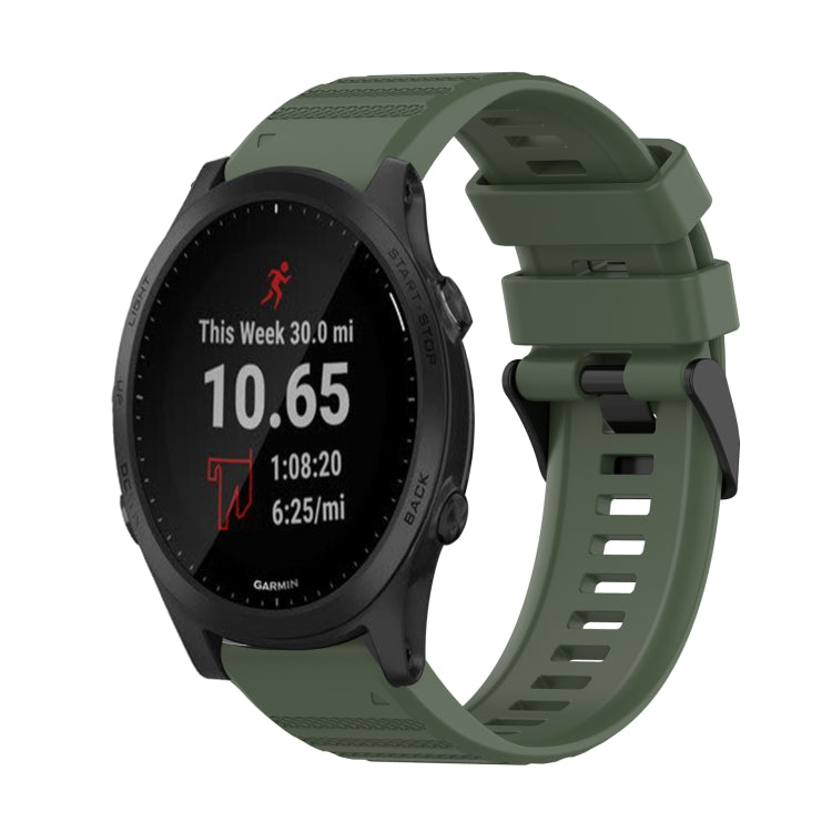 Watch Band – Silicone (22mm) #2 For Garmin Forerunner 935 Army Green