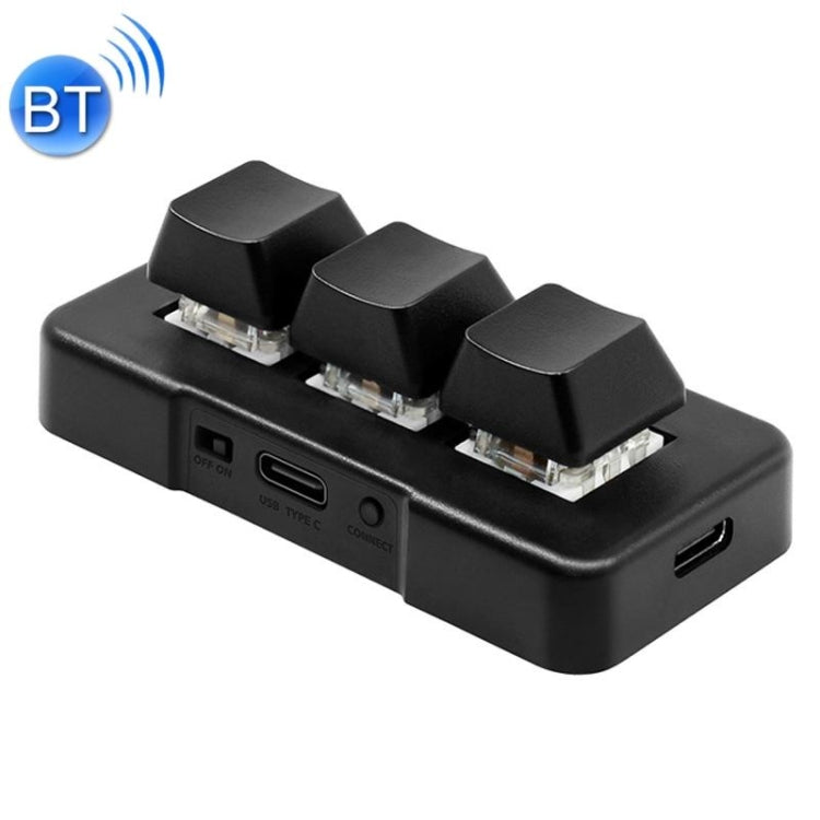 MK321BT Bluetooth 5.1 3 Keys Custom Keys Game Office PS Clip Macro Programming Keypad – Bluetooth