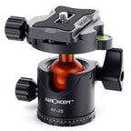 K&F CONCEPT KF31.023V3 360 Degree Rotating Panoramic Metal Tripod Ball Head with 1/4 Inch Quick Release Plate, KF31.023V3 KF31.023V3