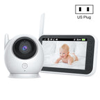 ABM100 4.3 inch Wireless Video Color Night Vision Baby Monitor 360-Degree Security Camera, ABM100 ABM100 US Plug