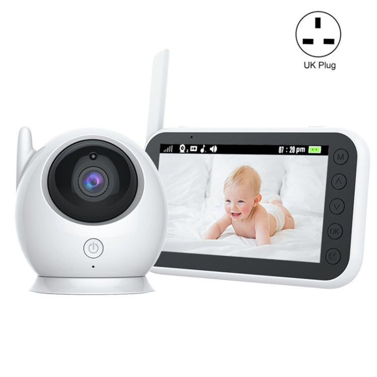 ABM100 4.3 inch Wireless Video Color Night Vision Baby Monitor 360-Degree Security Camera, ABM100 ABM100 UK Plug