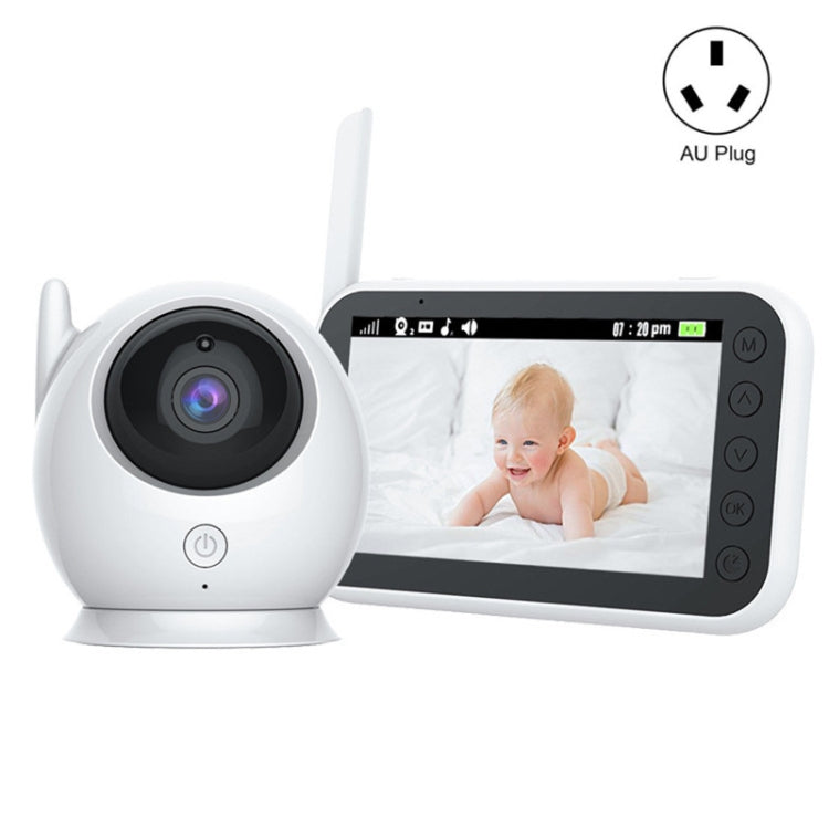 ABM100 4.3 inch Wireless Video Color Night Vision Baby Monitor 360-Degree Security Camera, ABM100 ABM100 AU Plug