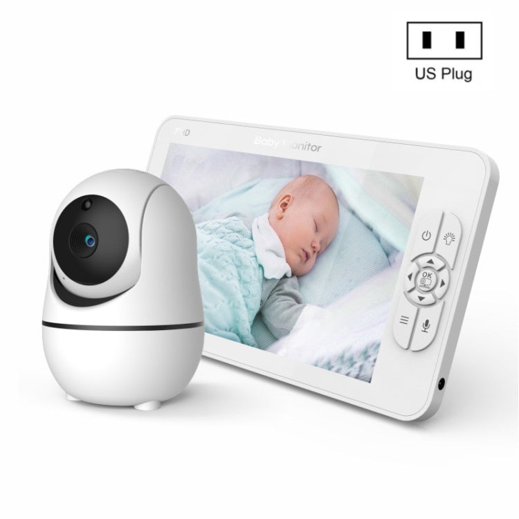 SM70PTZ 7 inch Screen 2.4GHz Wireless Digital Baby Monitor, Auto Night Vision / Two-way Voice Intercom, SM70PTZ SM70PTZ US Plug