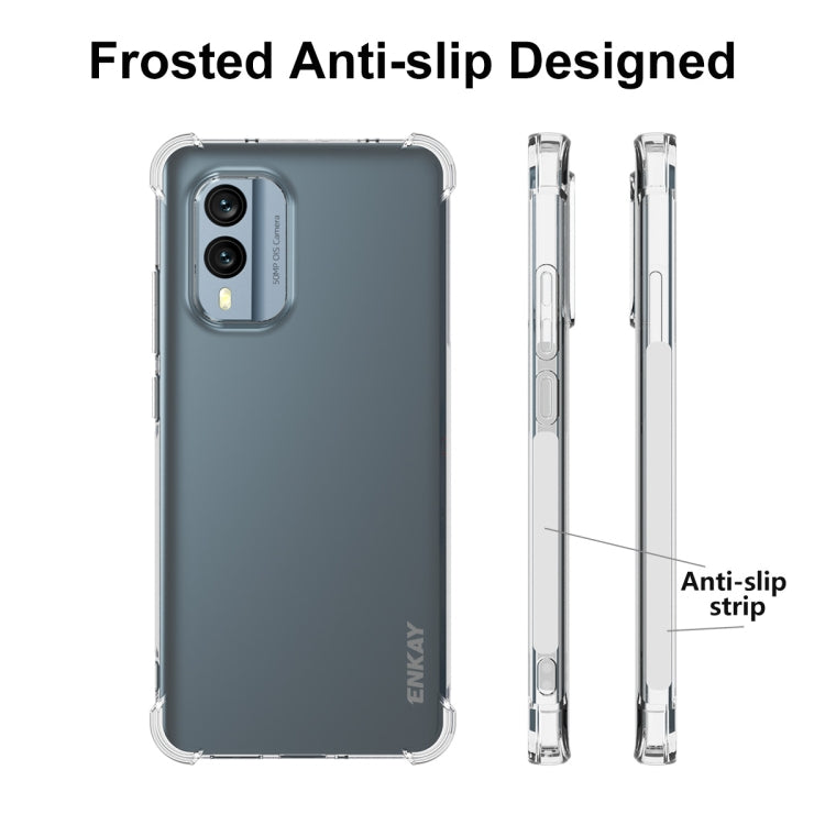 ENKAY Hat-Prince Clear TPU Shockproof Phone Case – Shockproof, TPU, For Nokia X30 5G