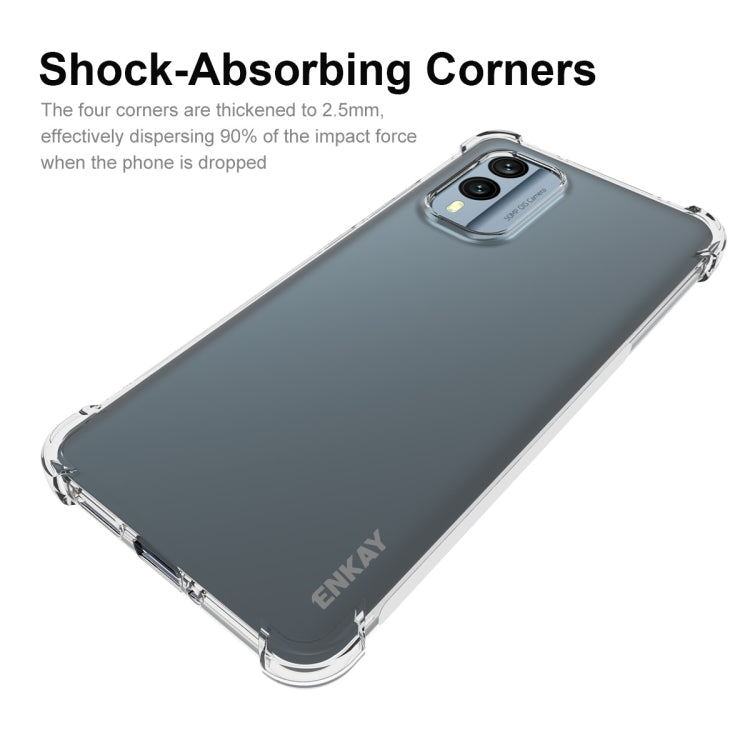ENKAY Hat-Prince Clear TPU Shockproof Phone Case – Shockproof, TPU, For Nokia X30 5G