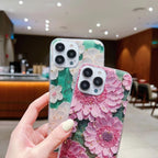 Gold Foil Oil Painting Epoxy TPU Phone Case, For iPhone 14 Pro Max, For iPhone 14 Plus, For iPhone 14 Pro, For iPhone 14