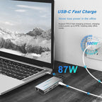 USB C HUB, USB C Adapter 11 in 1 Dongle with 4K HDMI, VGA, Type C PD, USB3.0, RJ45 Ethernet, SD/TF Card Reader, 3.5mm AUX, Docking Station Compatible with MacBook Pro/Air, Other Type C Laptops Devices – Flip, TPU, 4K