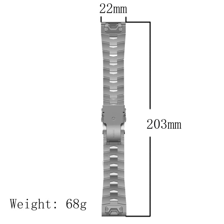 22mm Titanium Alloy Quick Release Watch Band, For Garmin Fenix 5 Plus, For Garmin Quatix 5, For Garmin Quatix 5 Sapphire, For Garmin Forerunner 955, For Garmin Forerunner 945, For Garmin Forerunner 935, For Garmin Instinct Crossover