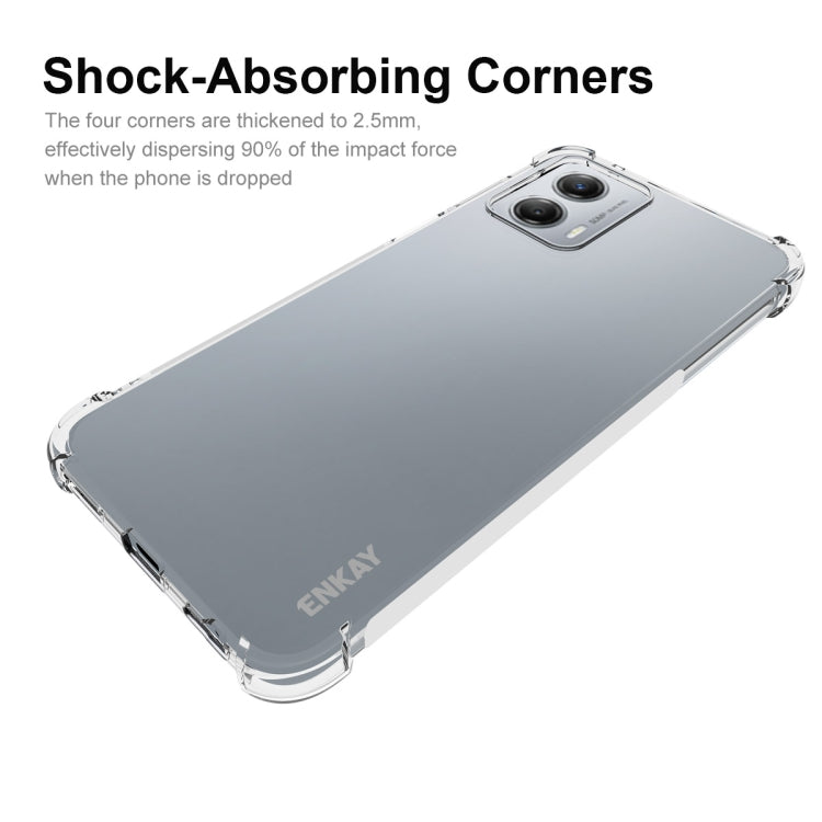 ENKAY Transparent TPU Shockproof Phone Case – Shockproof, TPU, For Motorola Moto G 5G 2023, For Motorola Moto G53 5G, For Motorola Moto X40 5G