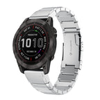 Watch Band – Stainless Steel (26mm) #2 For Garmin Fenix 7X Sliver